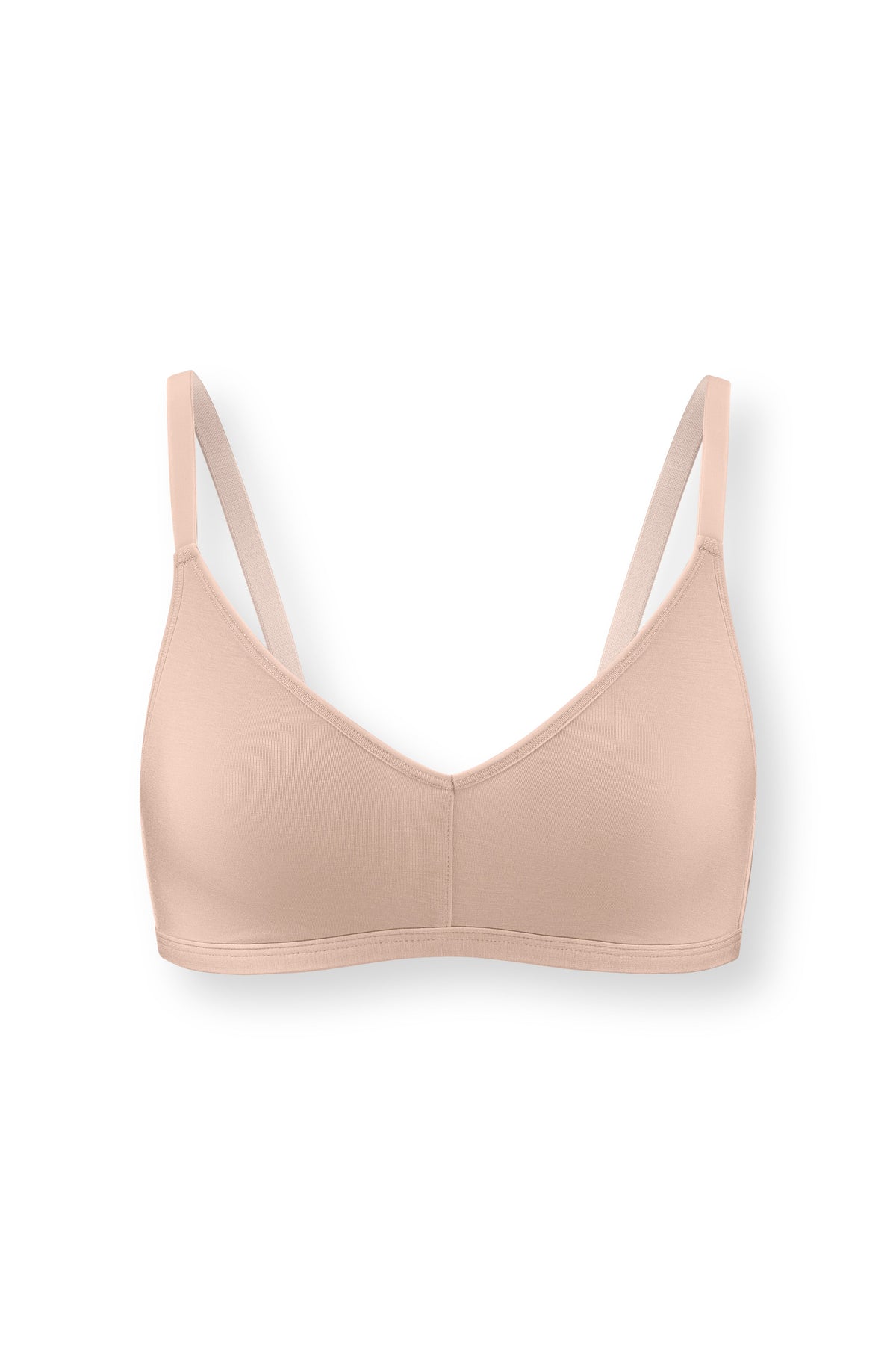 Women's V-Neck Bra in Chai