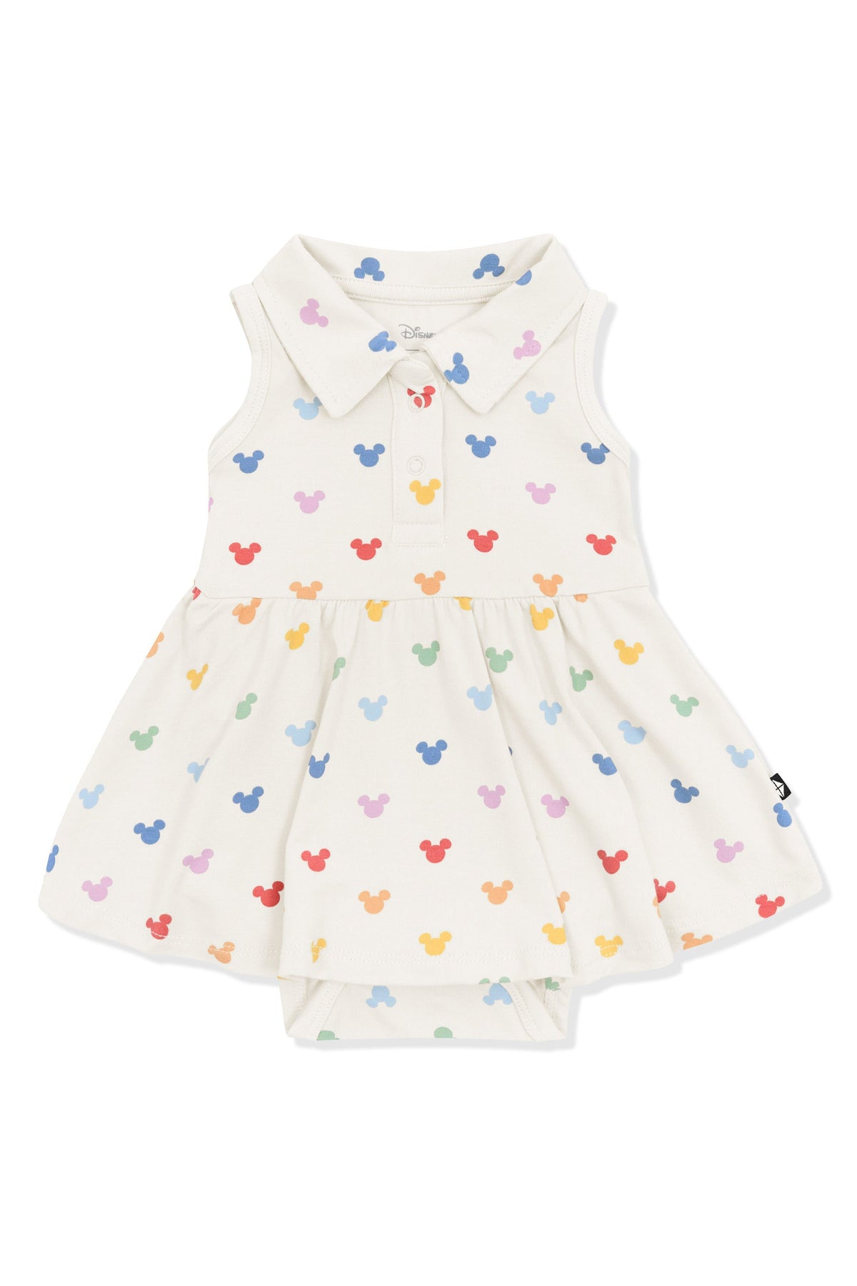Polo Bodysuit Dress in Pastel Mickey Mouse