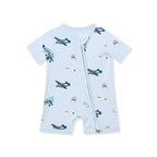 Zipper Shortall Romper in Take Off