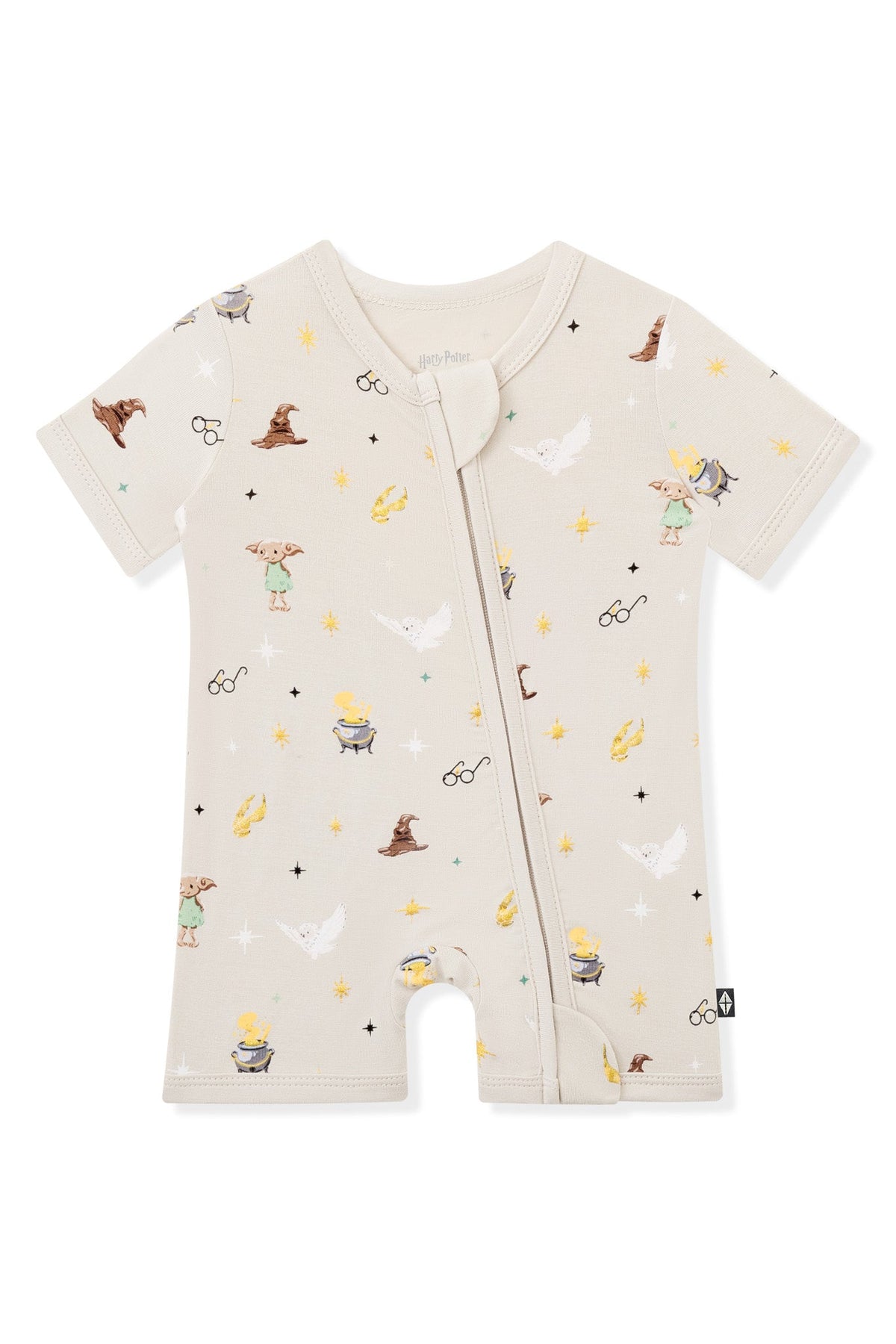 Zipper Shortall Romper in Starry Icon