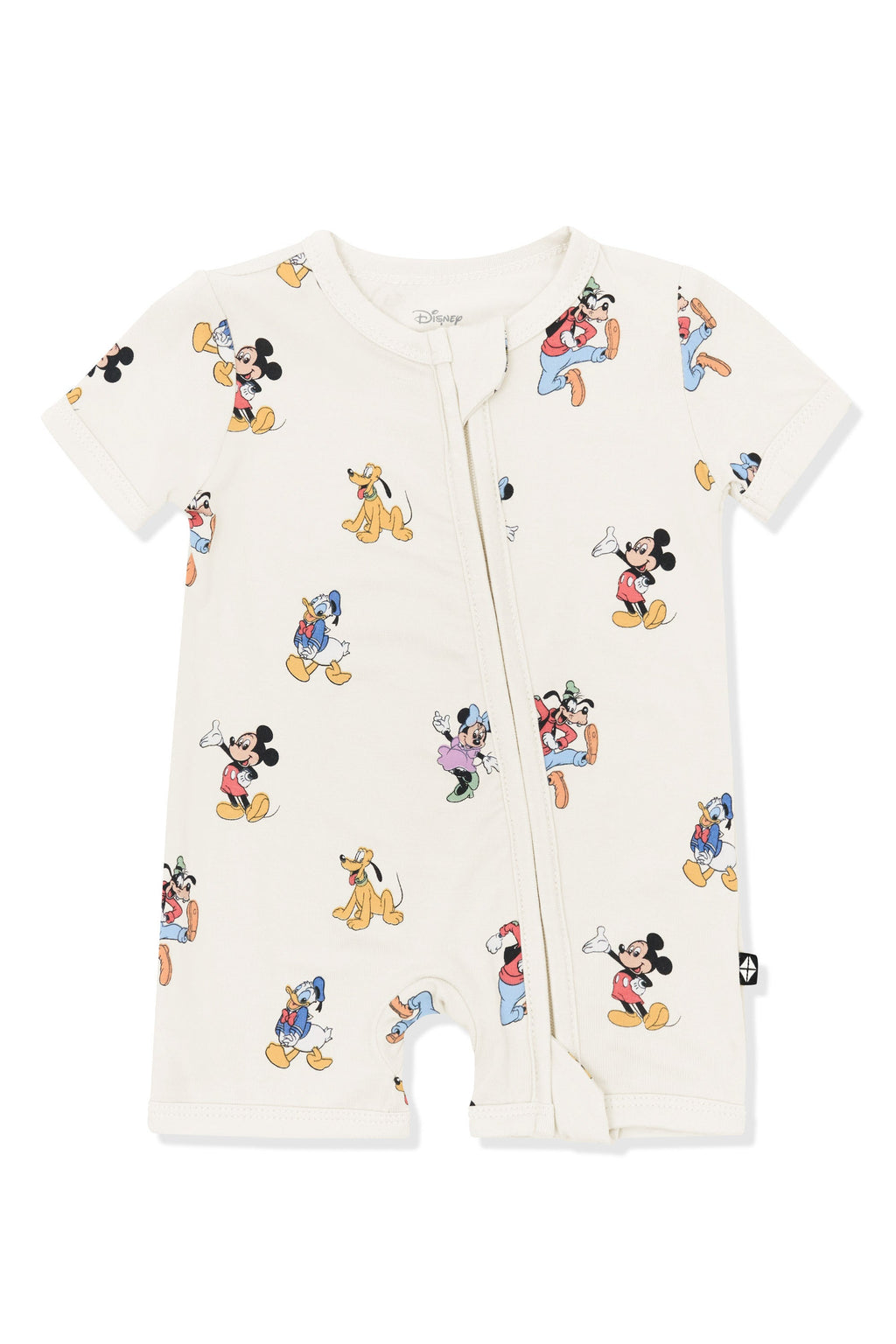 Zipper Shortall Romper in Mickey Mouse and Friends