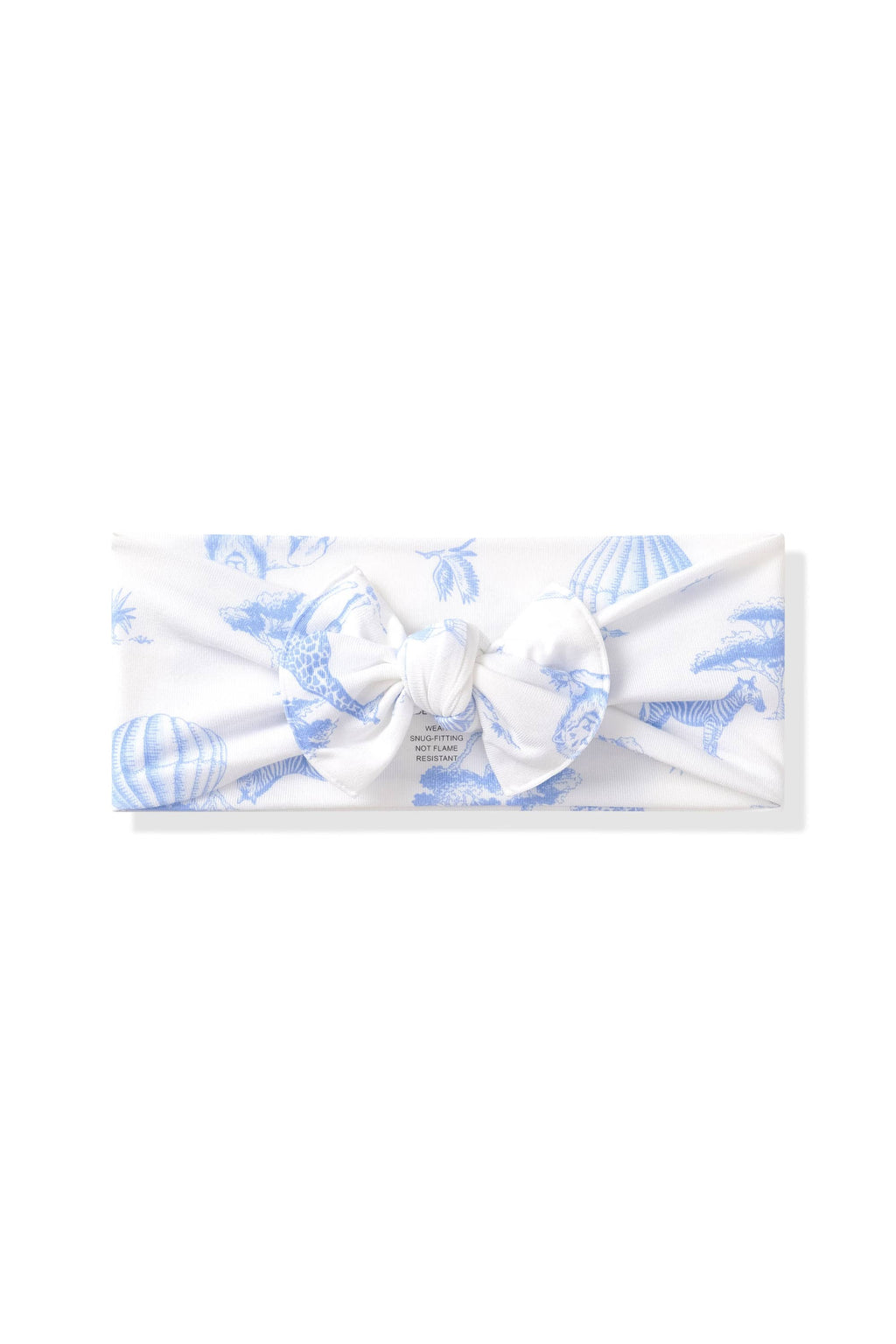 Knotted Bow Headband in Toile Safari