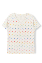 Women's Oversized V-Neck Tee in Pastel Mickey Mouse