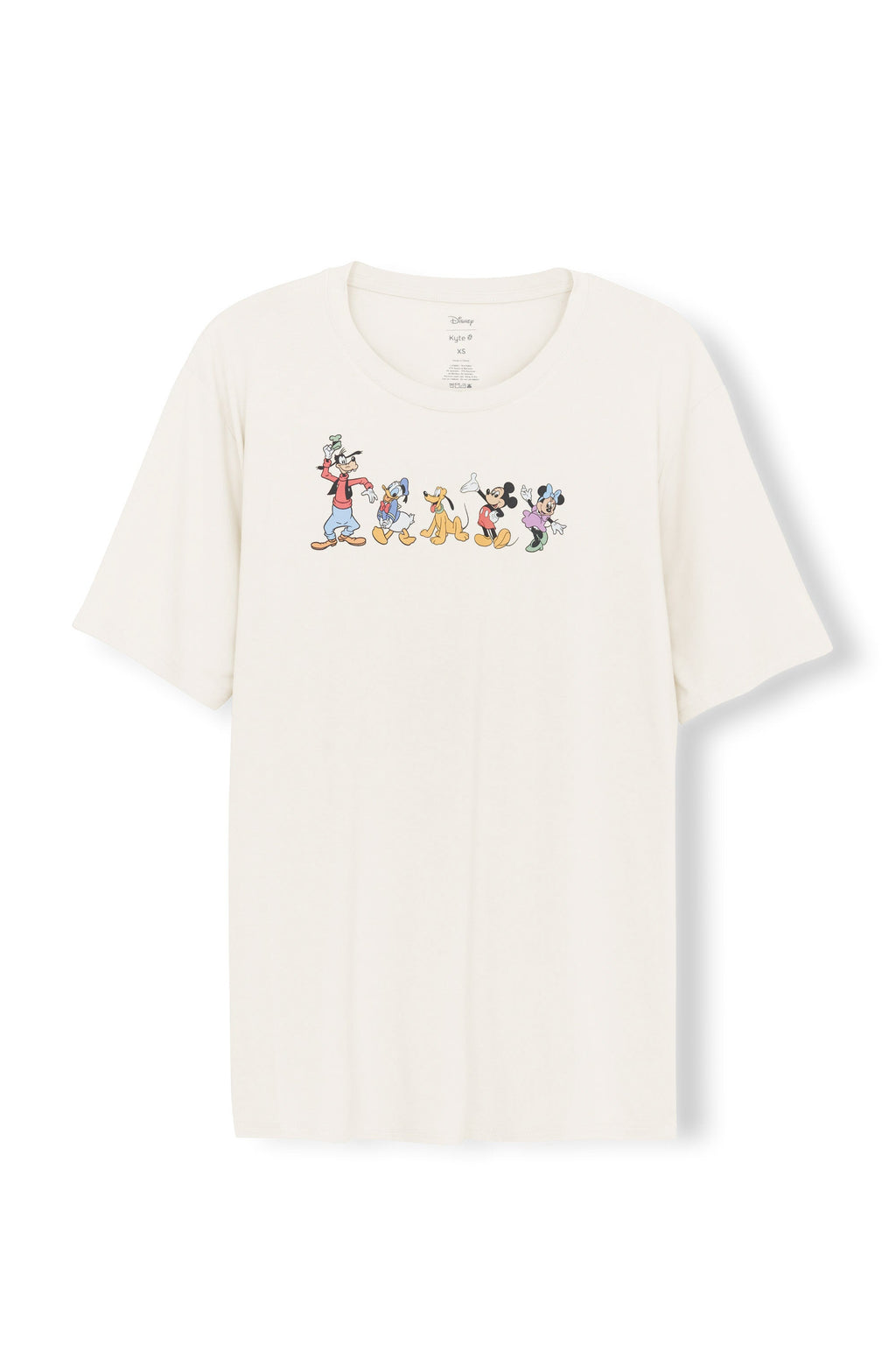 Men's Crew Neck Tee in Mickey and Friends on Ecru