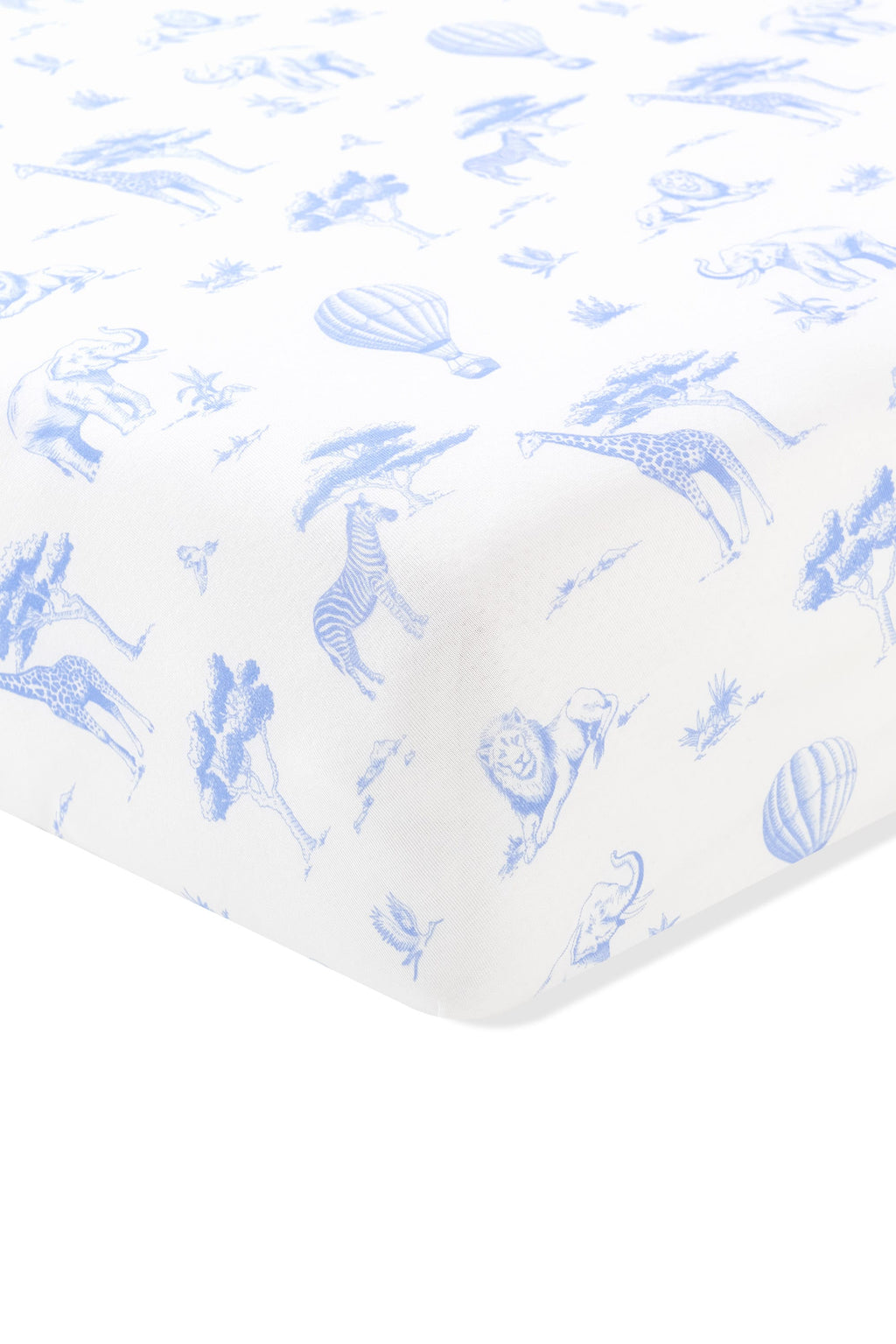 Crib Sheet in Toile Safari