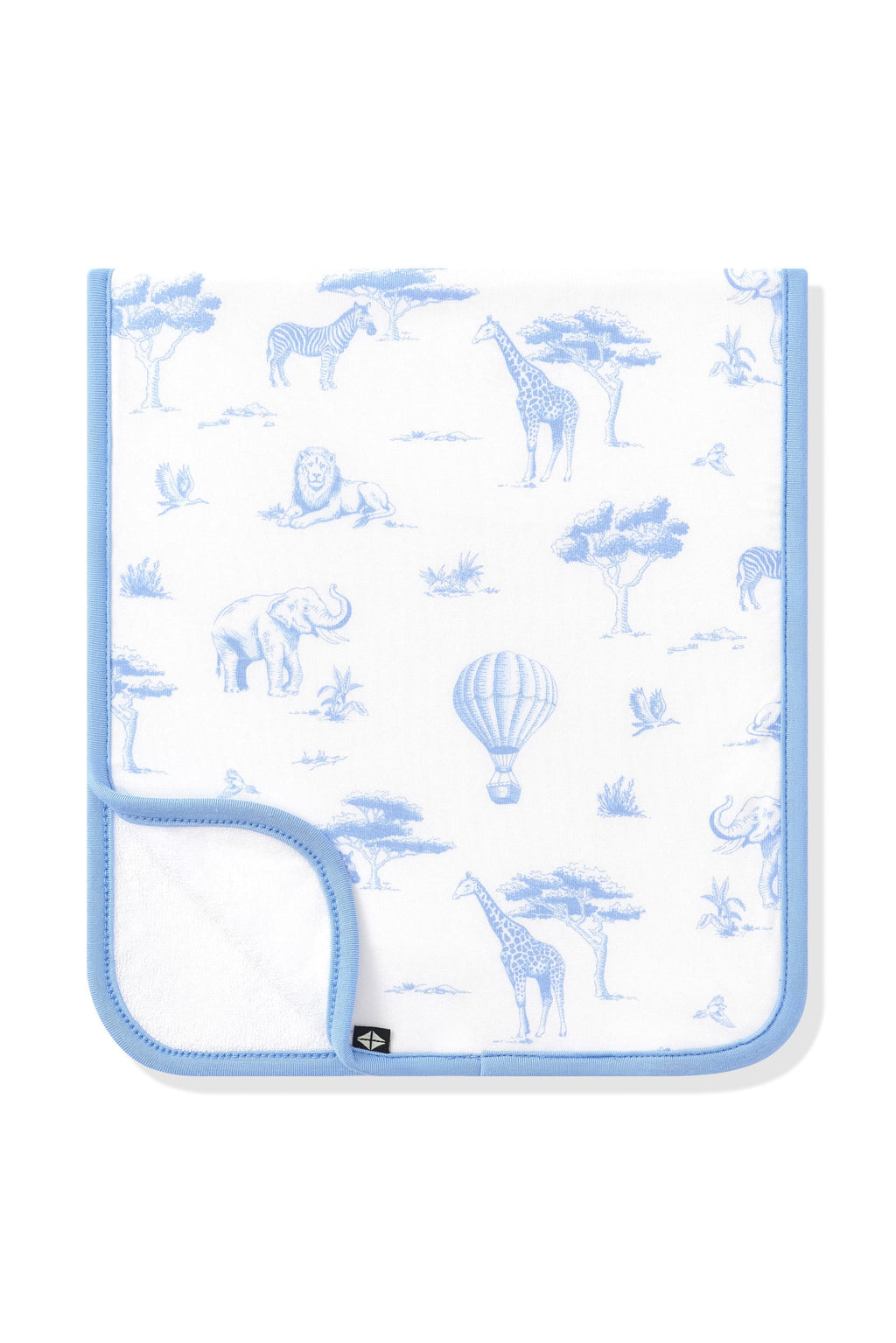 Burp Cloth in Toile Safari