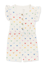 Flutter Sleeve Romper in Pastel Mickey Mouse