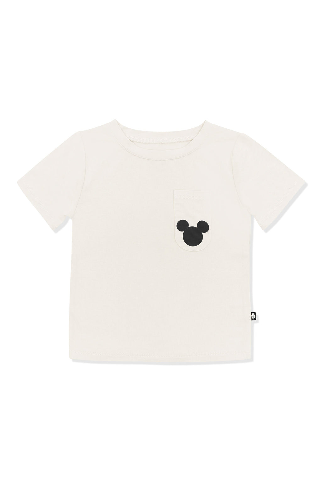 Toddler Crew Neck Tee in Mickey Mouse on Ecru
