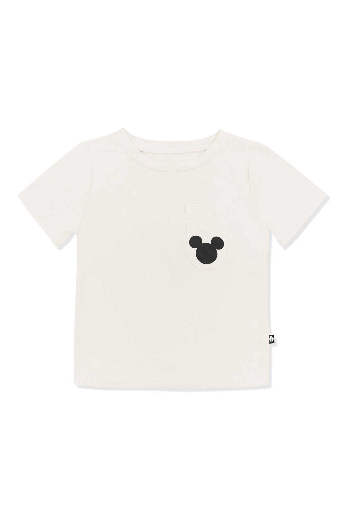 Toddler Crew Neck Tee in Mickey Mouse on Ecru