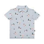 Toddler Short Sleeve Polo in Mallard Duck