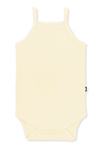 Ribbed Spaghetti Strap Bodysuit in Chamomile
