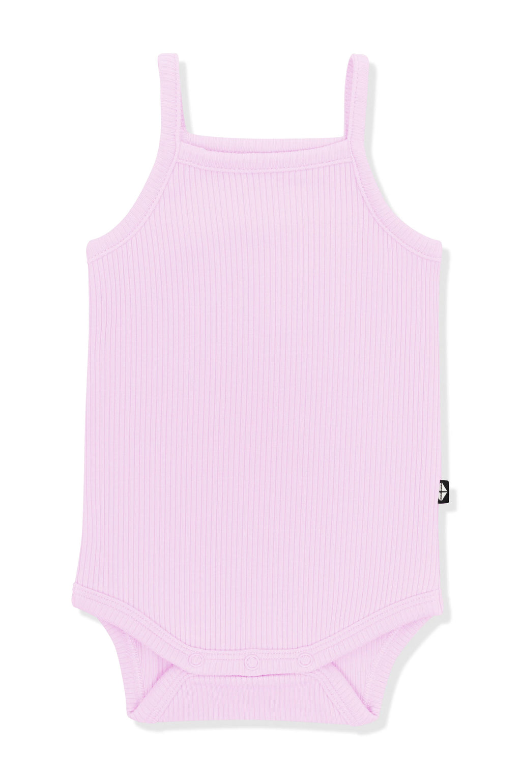 Ribbed Spaghetti Strap Bodysuit in Thistle
