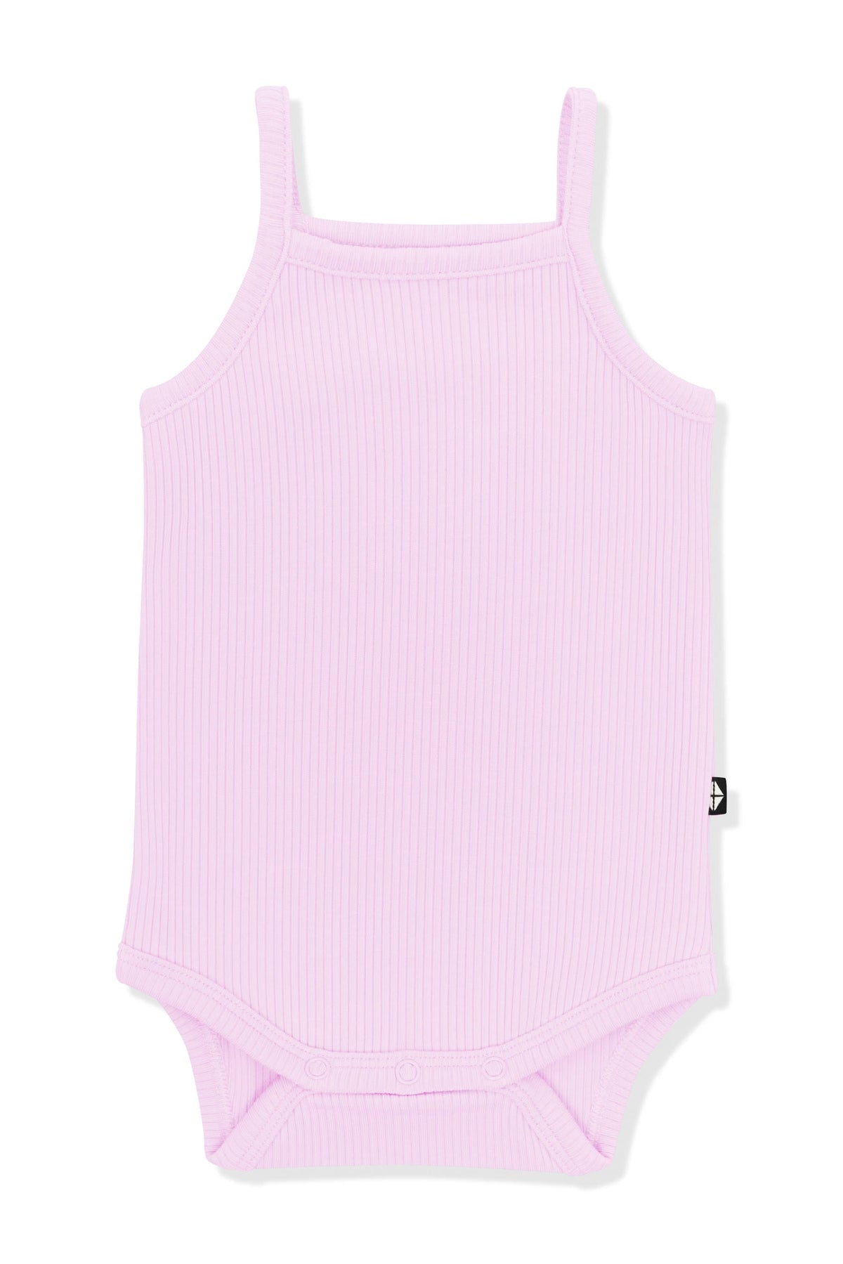 Ribbed Spaghetti Strap Bodysuit in Thistle