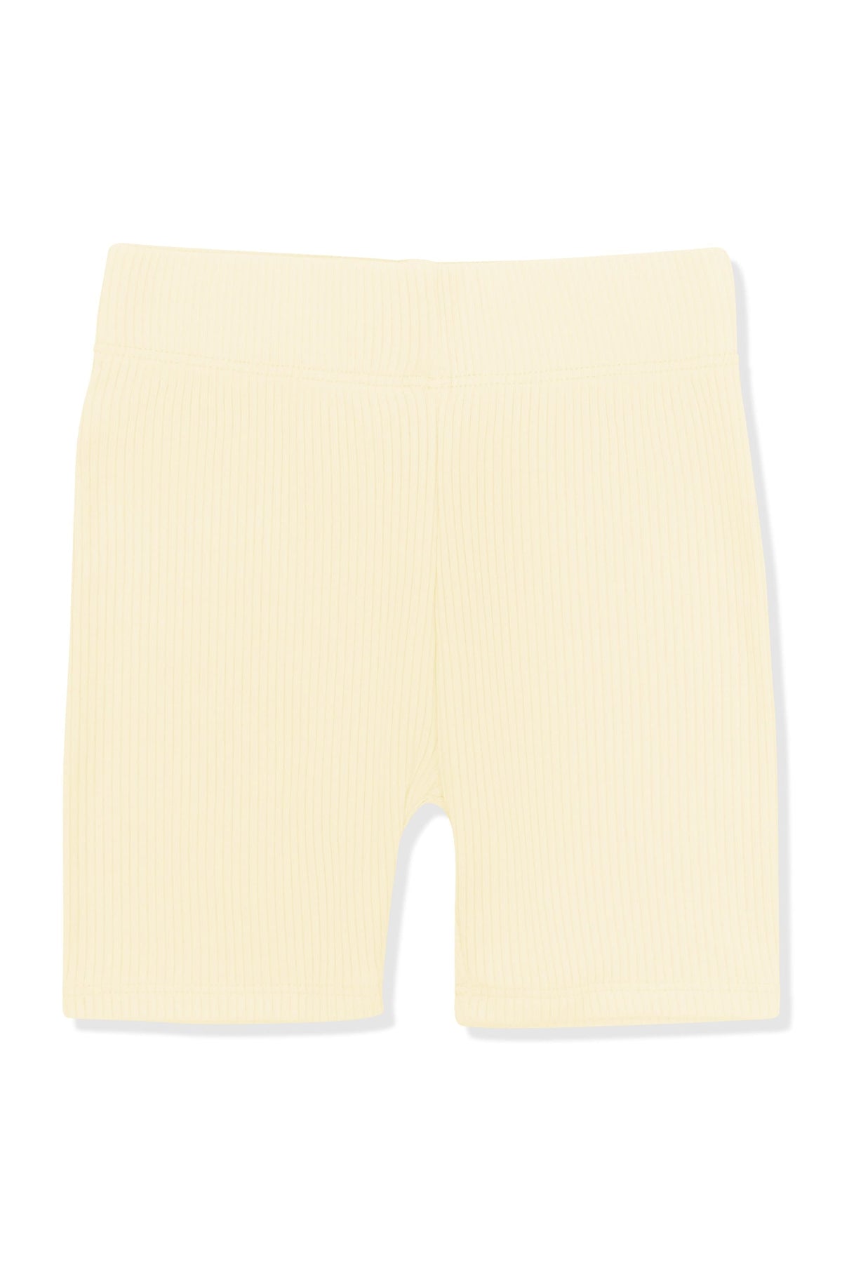 Ribbed Toddler Biker Shorts in Chamomile
