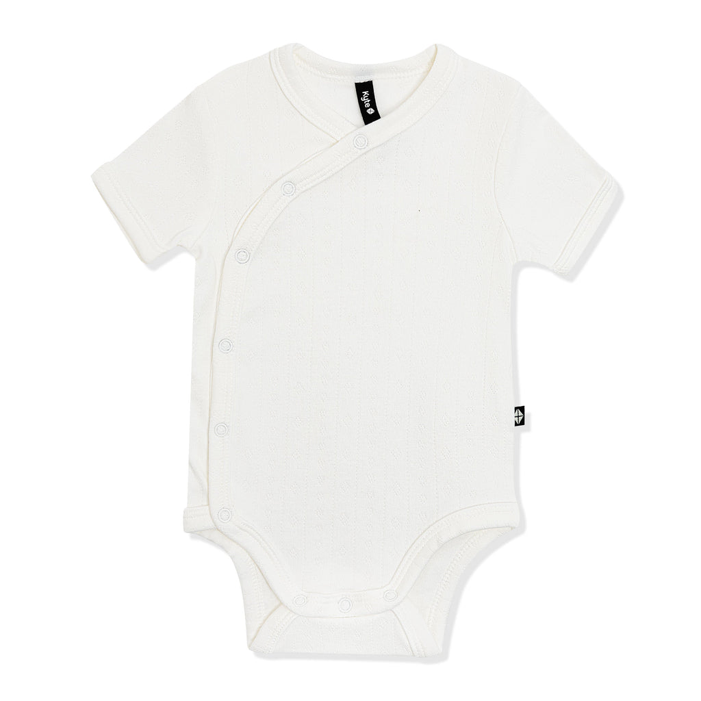 Pointelle Kimono Bodysuit in Cloud
