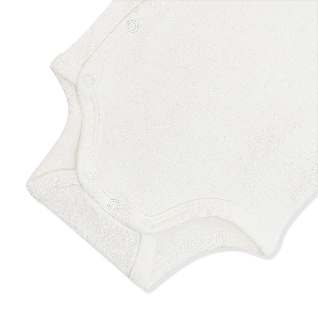 Pointelle Kimono Bodysuit in Cloud