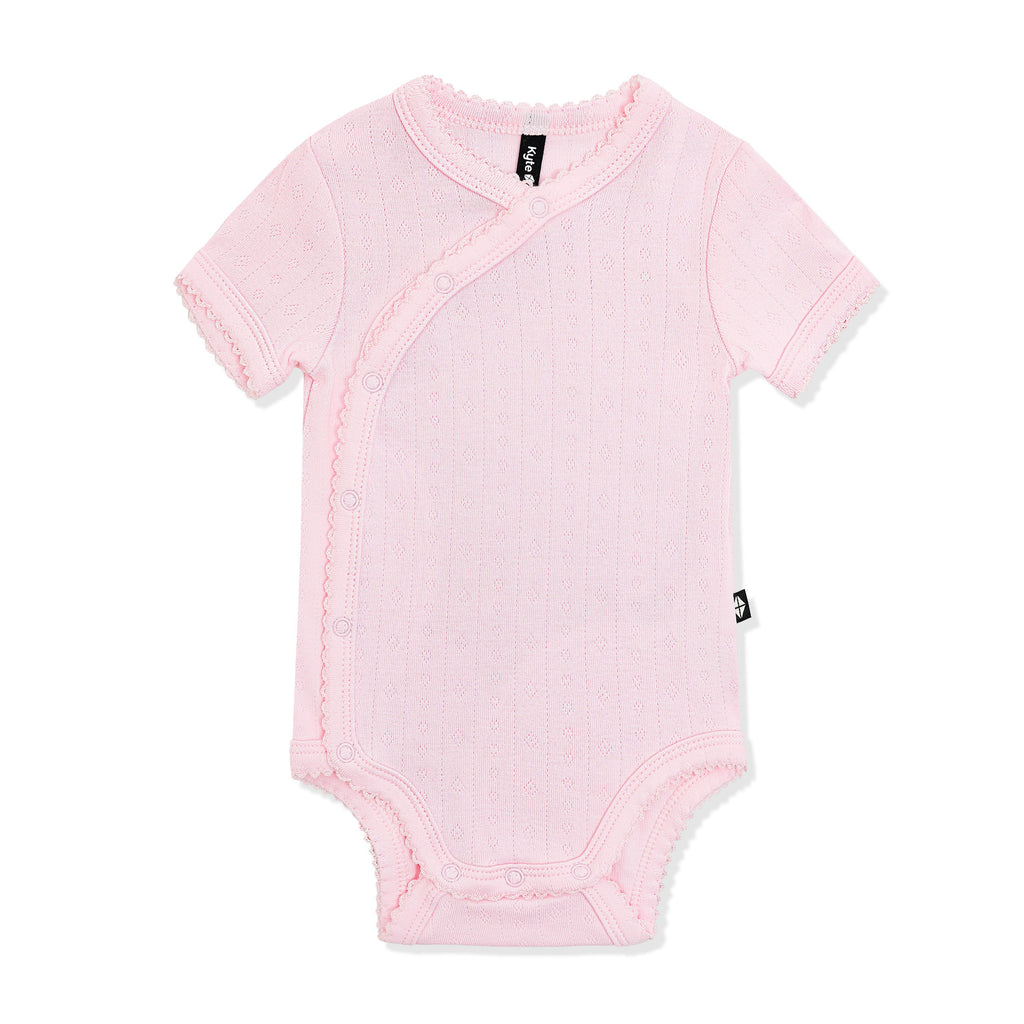 Pointelle Kimono Bodysuit in Sakura
