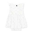 Pointelle Bodysuit Dress in Sweet Blue Bow