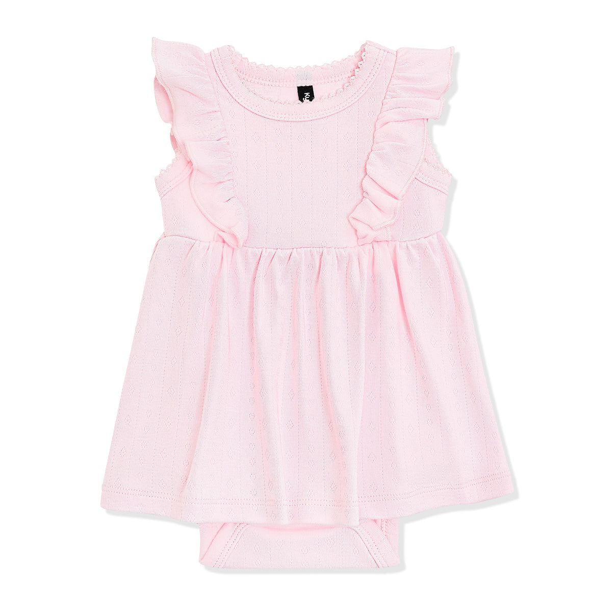 Pointelle Bodysuit Dress in Sakura
