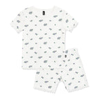 Pointelle Short Sleeve Set in Spray Rose