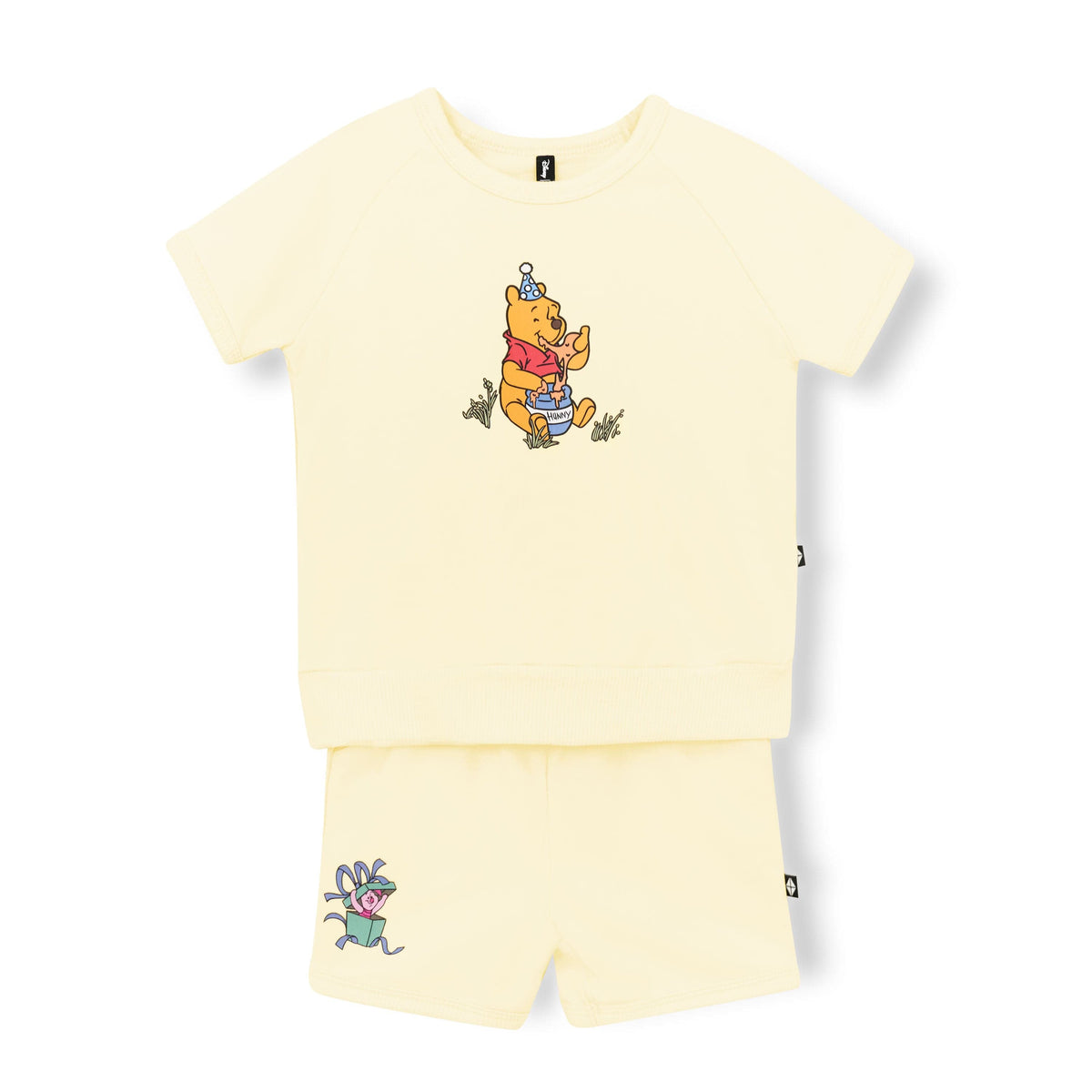 Short Sleeve Jogger Set in Winnie the Pooh on Chamomile