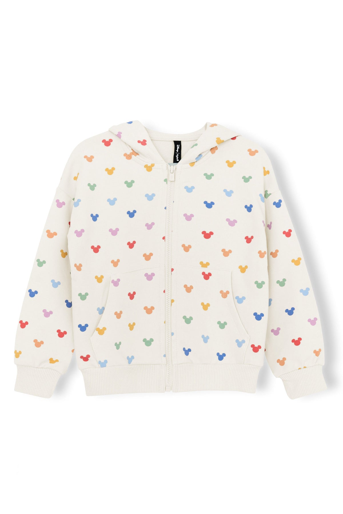 Zip-Up Hoodie in Pastel Mickey Mouse