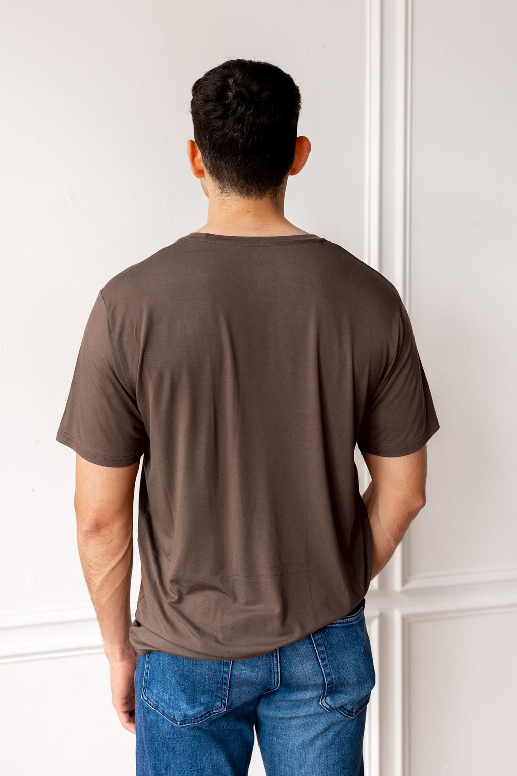 Men's Crew Neck Tee in Espresso