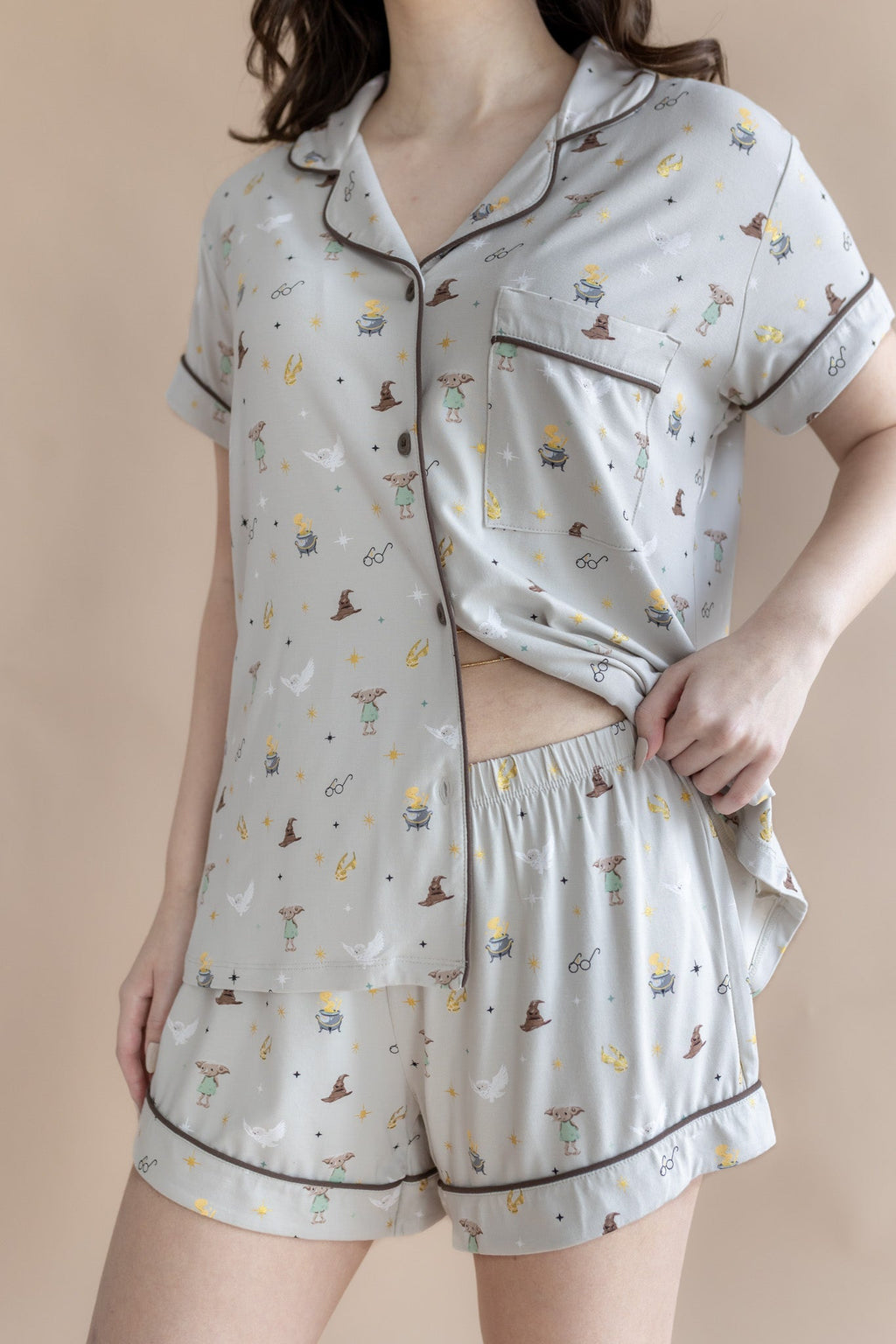 Women's Short Sleeve Pajama Set in Starry Icon