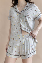 Women's Short Sleeve Pajama Set in Starry Icon