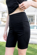Bamboo Flex High Rise Biker Short in Midnight