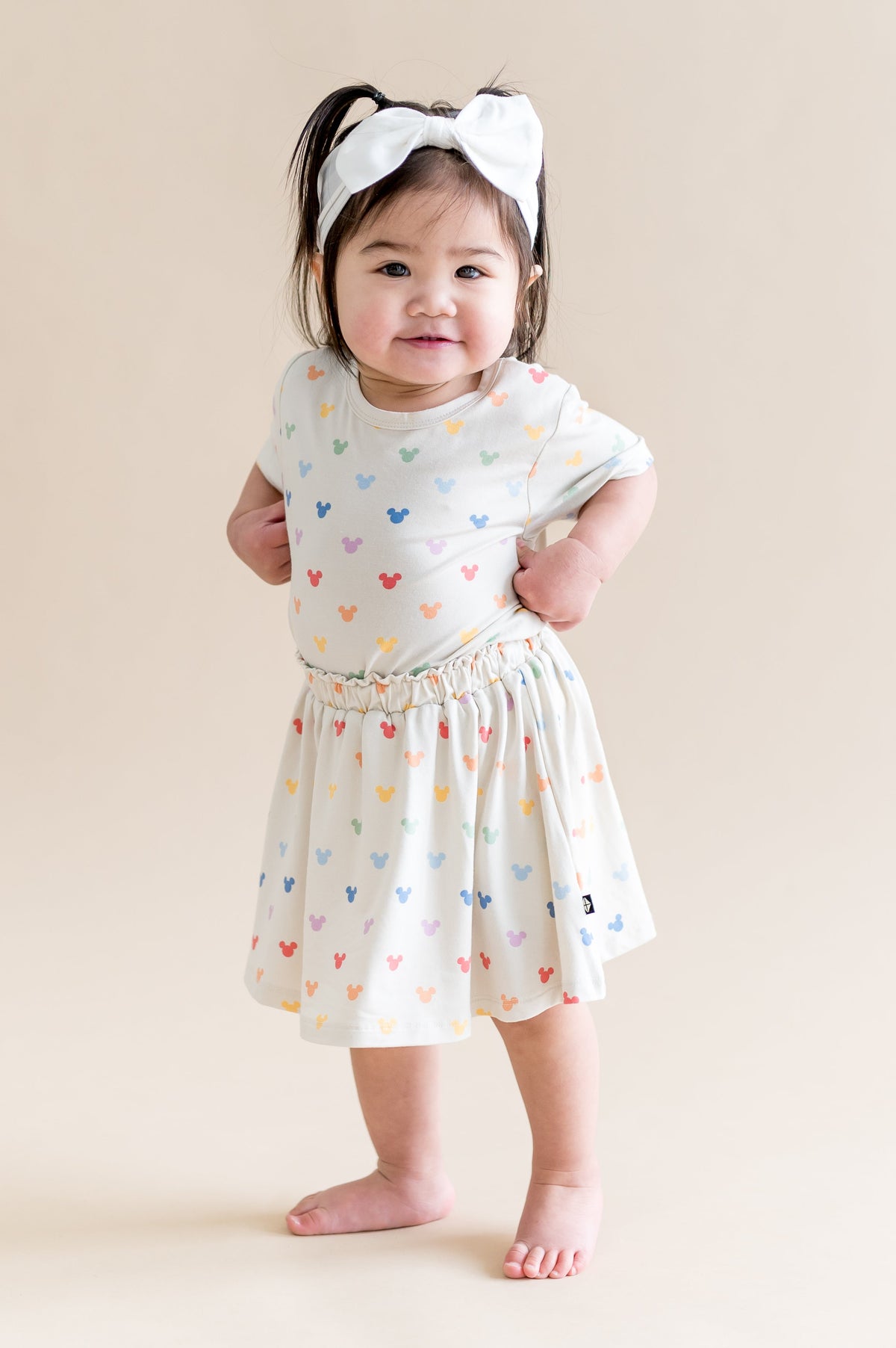 Toddler Skort in Pastel Mickey Mouse