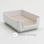 ROOLY Stainless Rabbit Litter Box - Short Side Entrance (Low Height)
