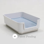 ROOLY Stainless Rabbit Litter Box - Short Side Entrance (Low Height)