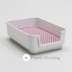 ROOLY Stainless Rabbit Litter Box - Short Side Entrance (Low Height)