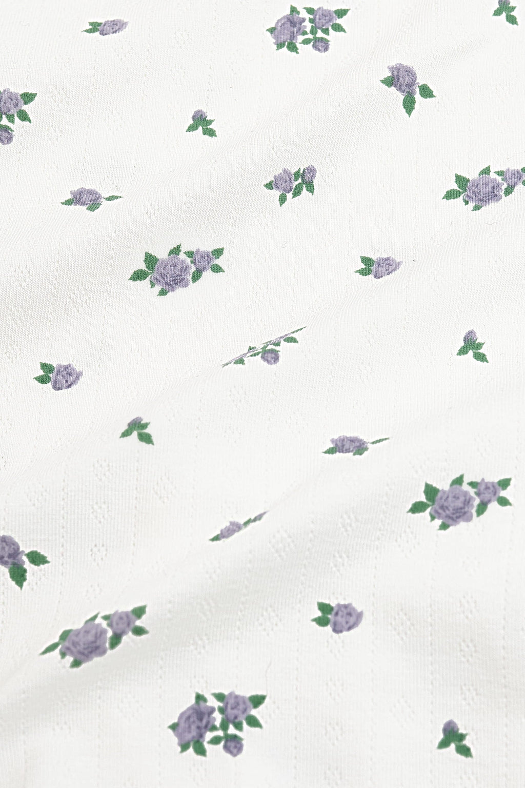 Pointelle Zippered Footie in Spray Rose