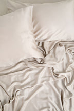 Bamboo Sateen Pillowcase Set in Sand Stone