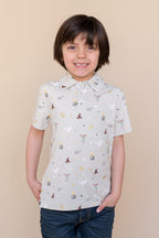 Toddler Short Sleeve Polo in Starry Icon