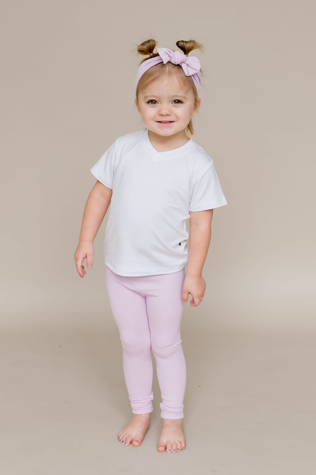 Ribbed Leggings in Thistle