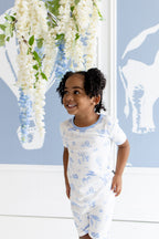 Short Sleeve Pajamas in Toile Safari