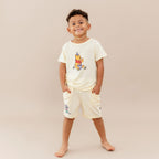 Drawstring Short in Winnie the Pooh on Chamomile