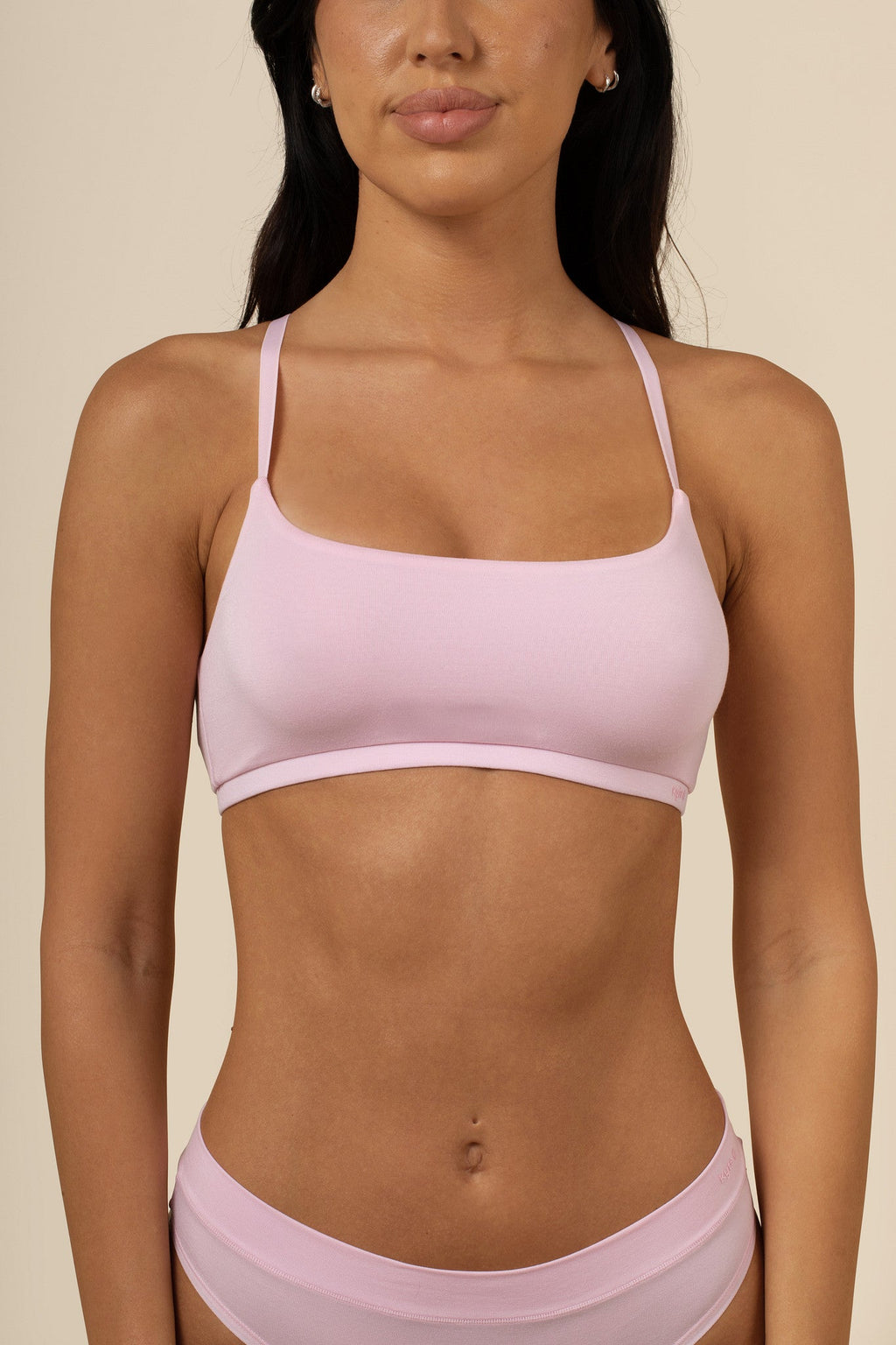 Women's Scoop Neck Bralette in Peony